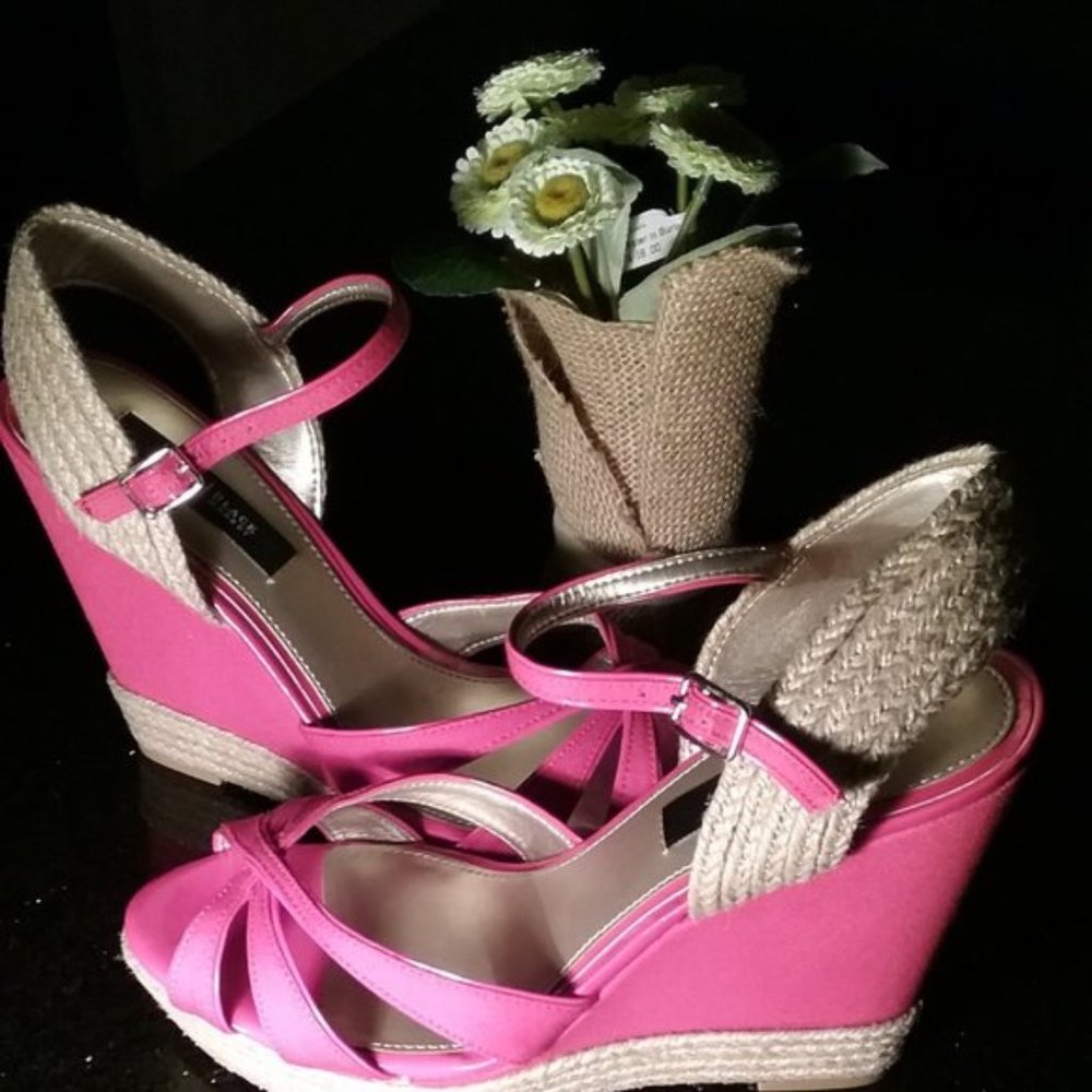 White House Black Market | Red Adaira Wedges